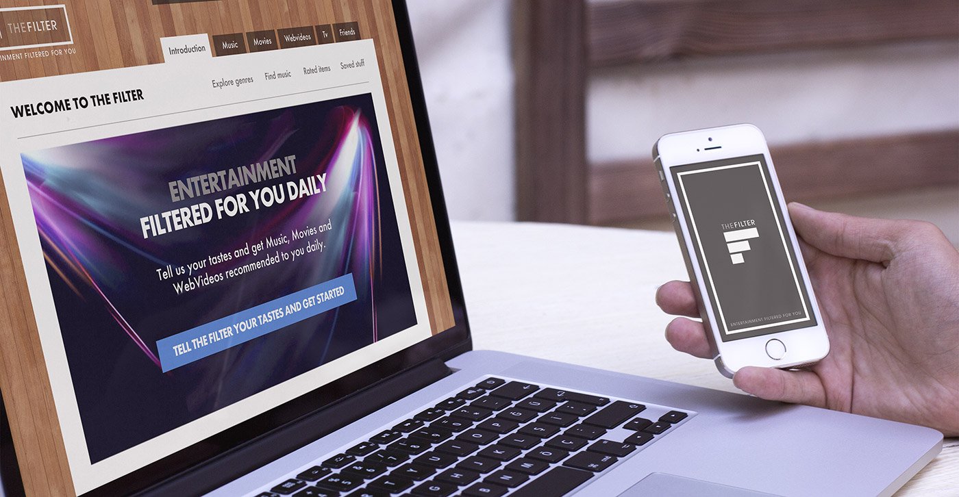 The Filter Website and app design