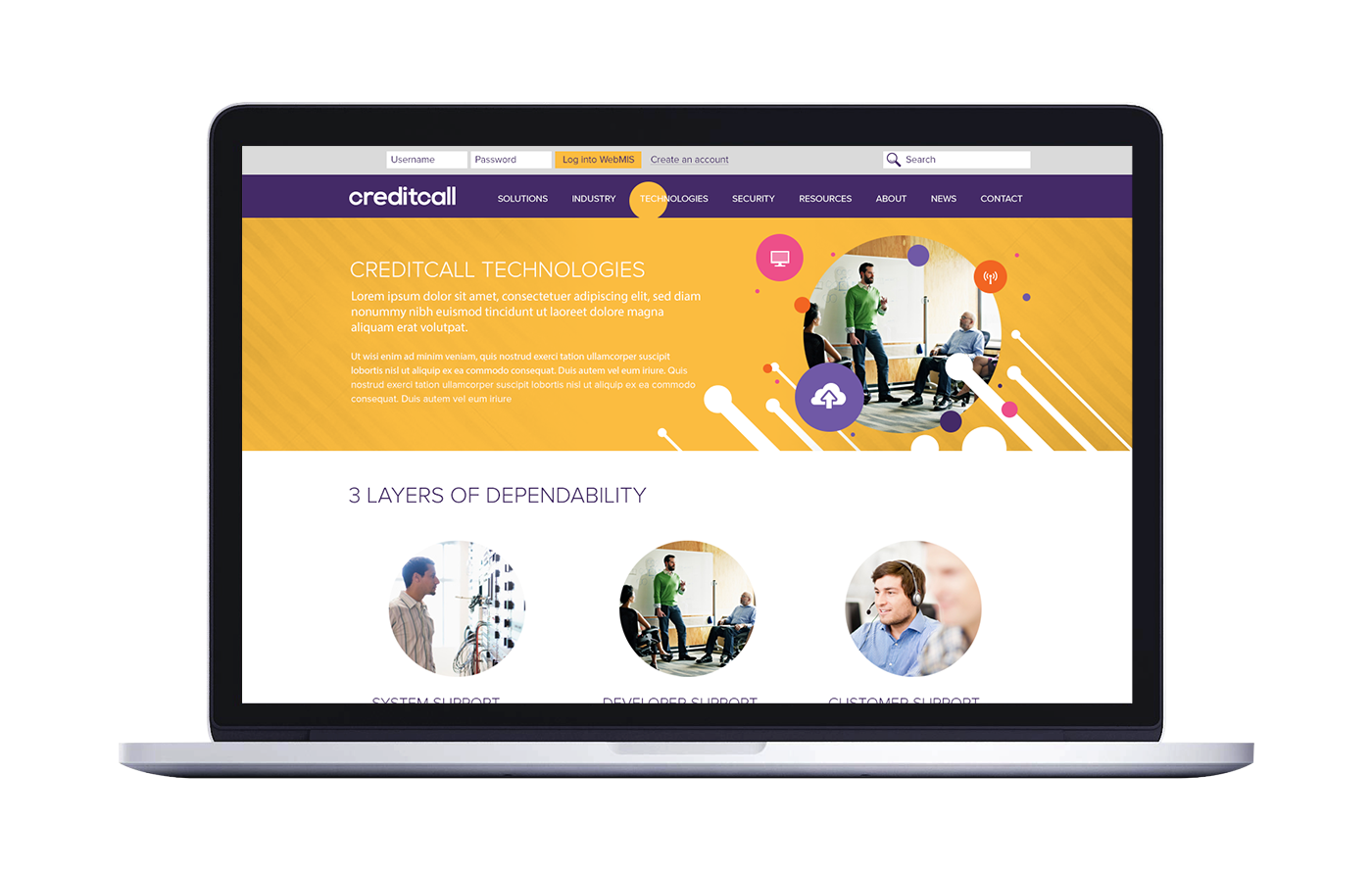 CreditCall Website Design